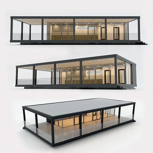 Villa house 12 Low-poly 3D model