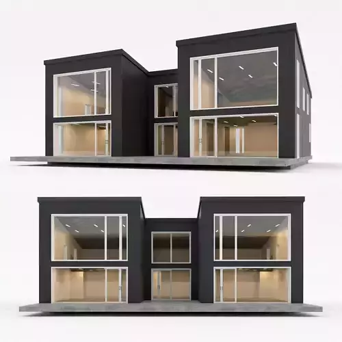 Villa house 11 Low-poly 3D model