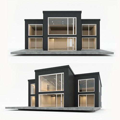 Villa house 9 Low-poly 3D model