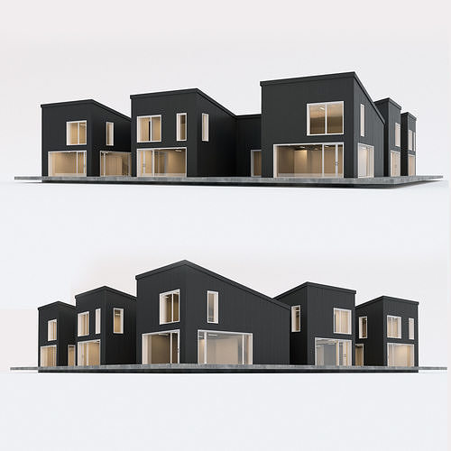 Villa house 8 Low-poly 3D model