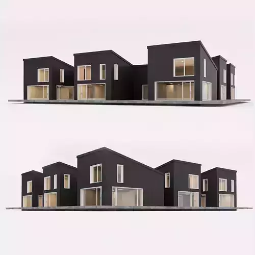 Villa house 8 Low-poly 3D model