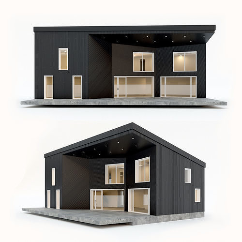 Villa house 7 Low-poly 3D model