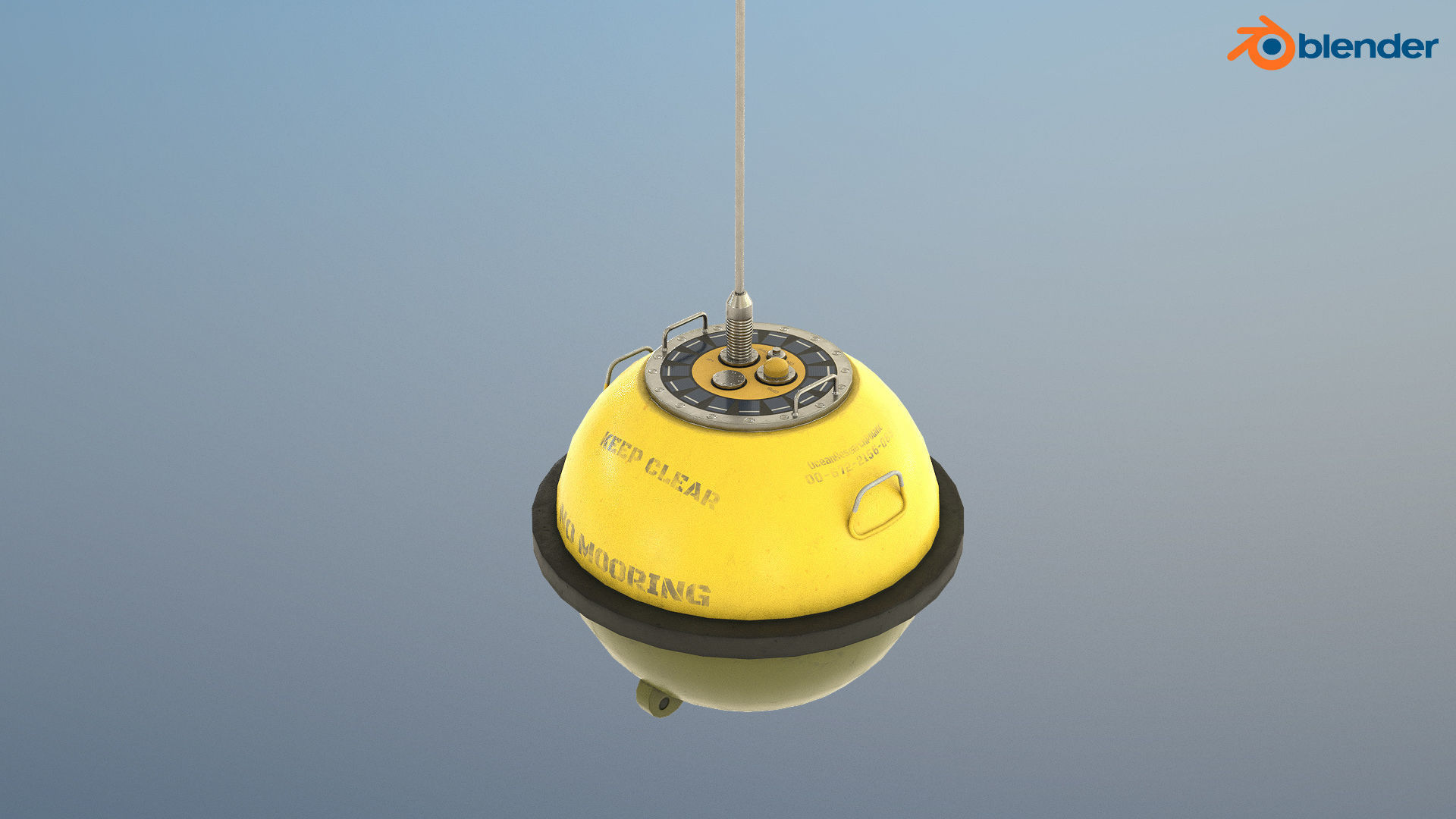 Wave Measurement Buoy - PBR Low-poly 3D model_2