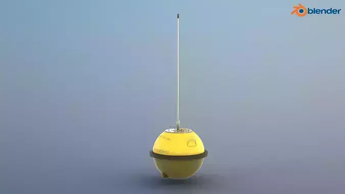 Wave Measurement Buoy - PBR Low-poly 3D model