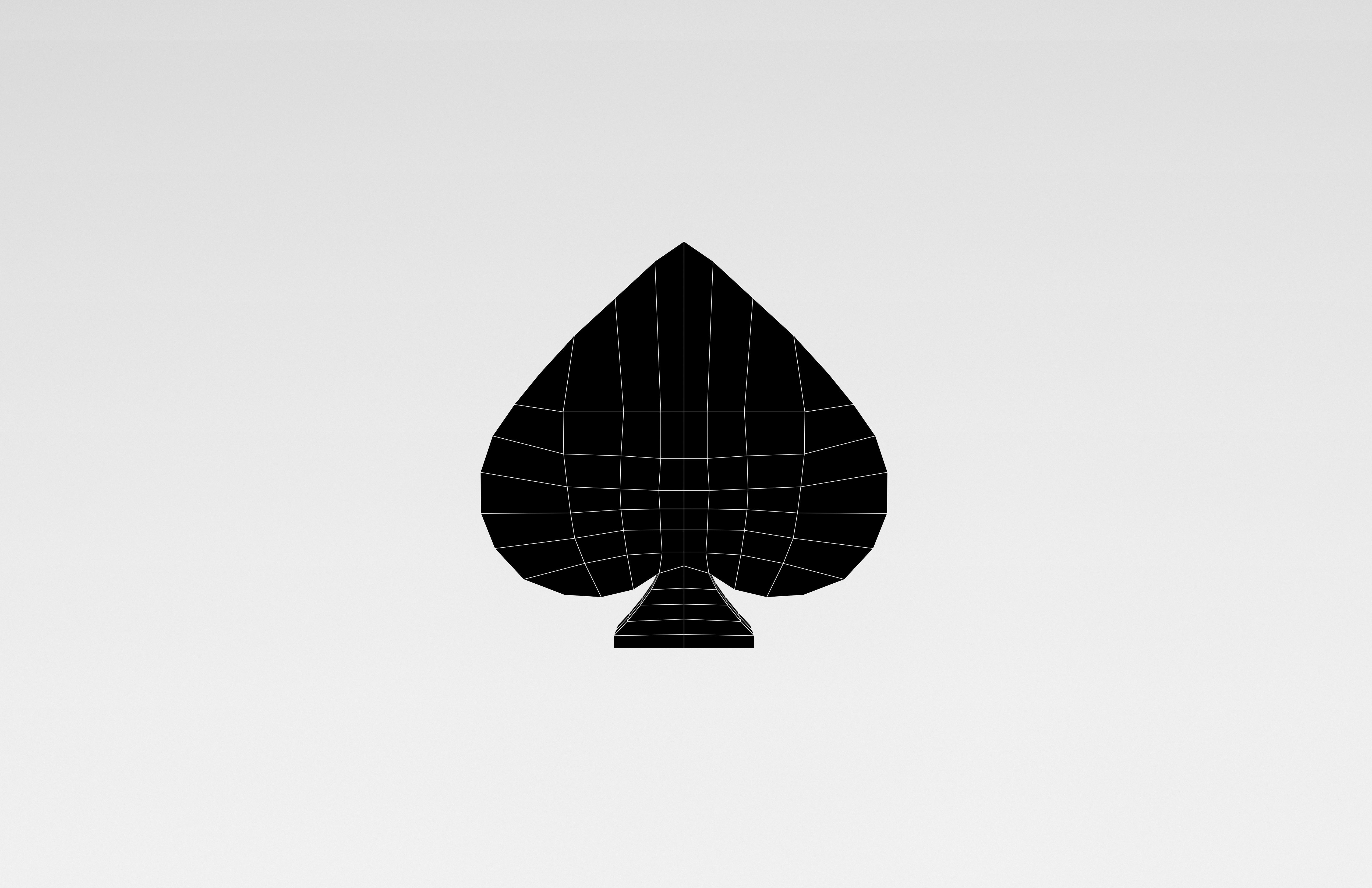 Poker Card Spade v1 001 Low-poly 3D model_5