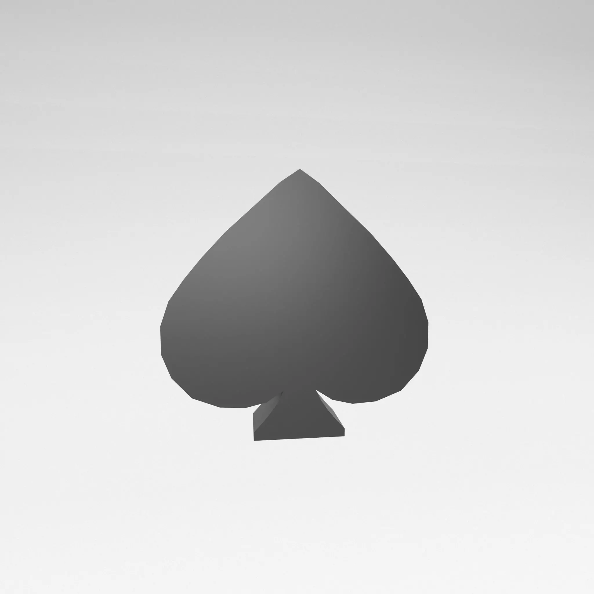 Poker Card Spade v1 001 Low-poly 3D model_0