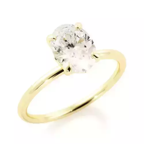 Solitaire Oval ring r0004