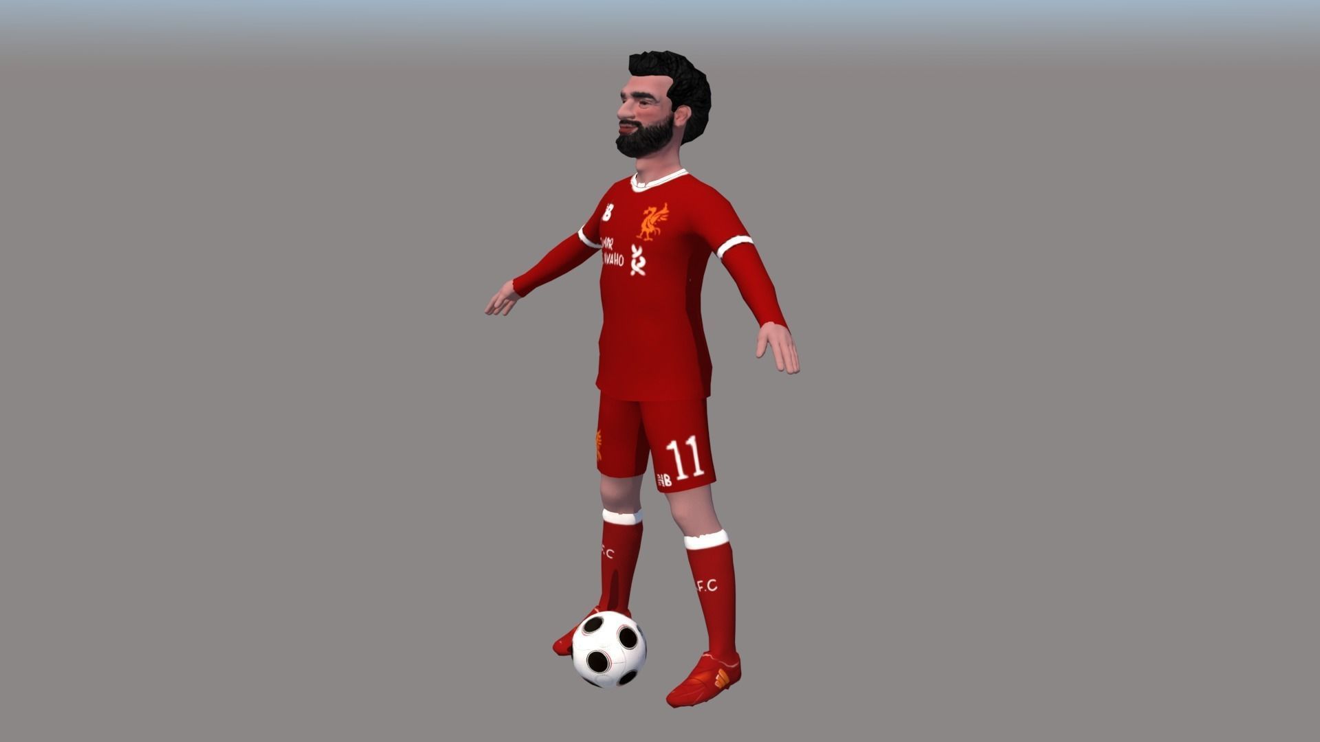 Game character  Low-poly 3D model_3