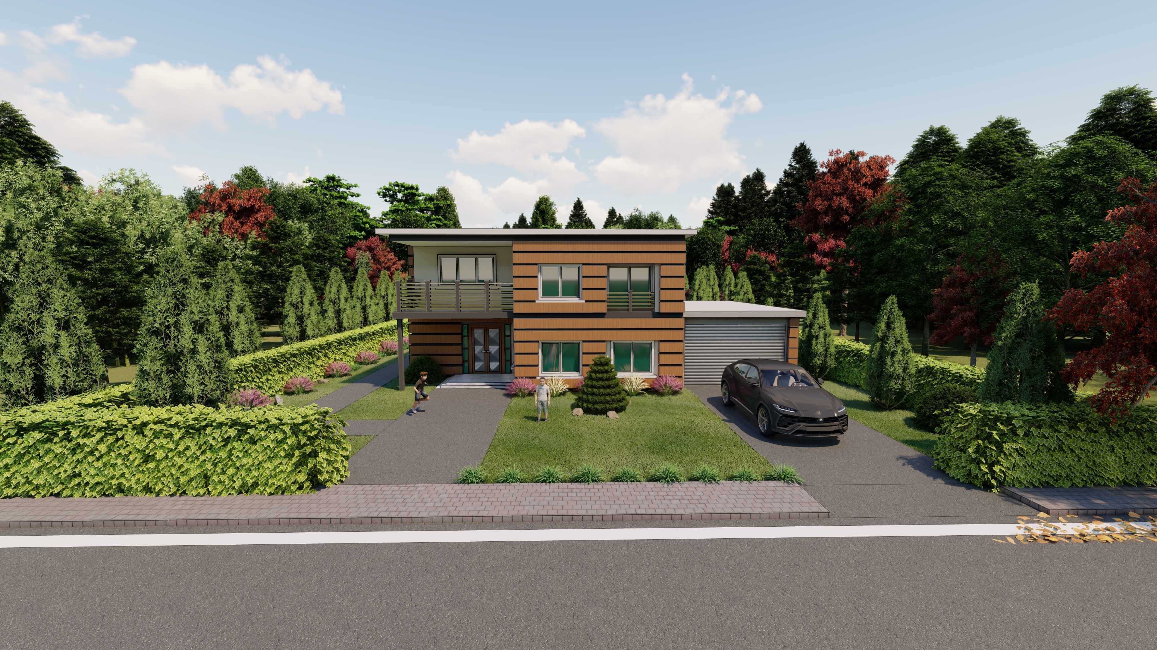 3D Villa Family House 3D model_15