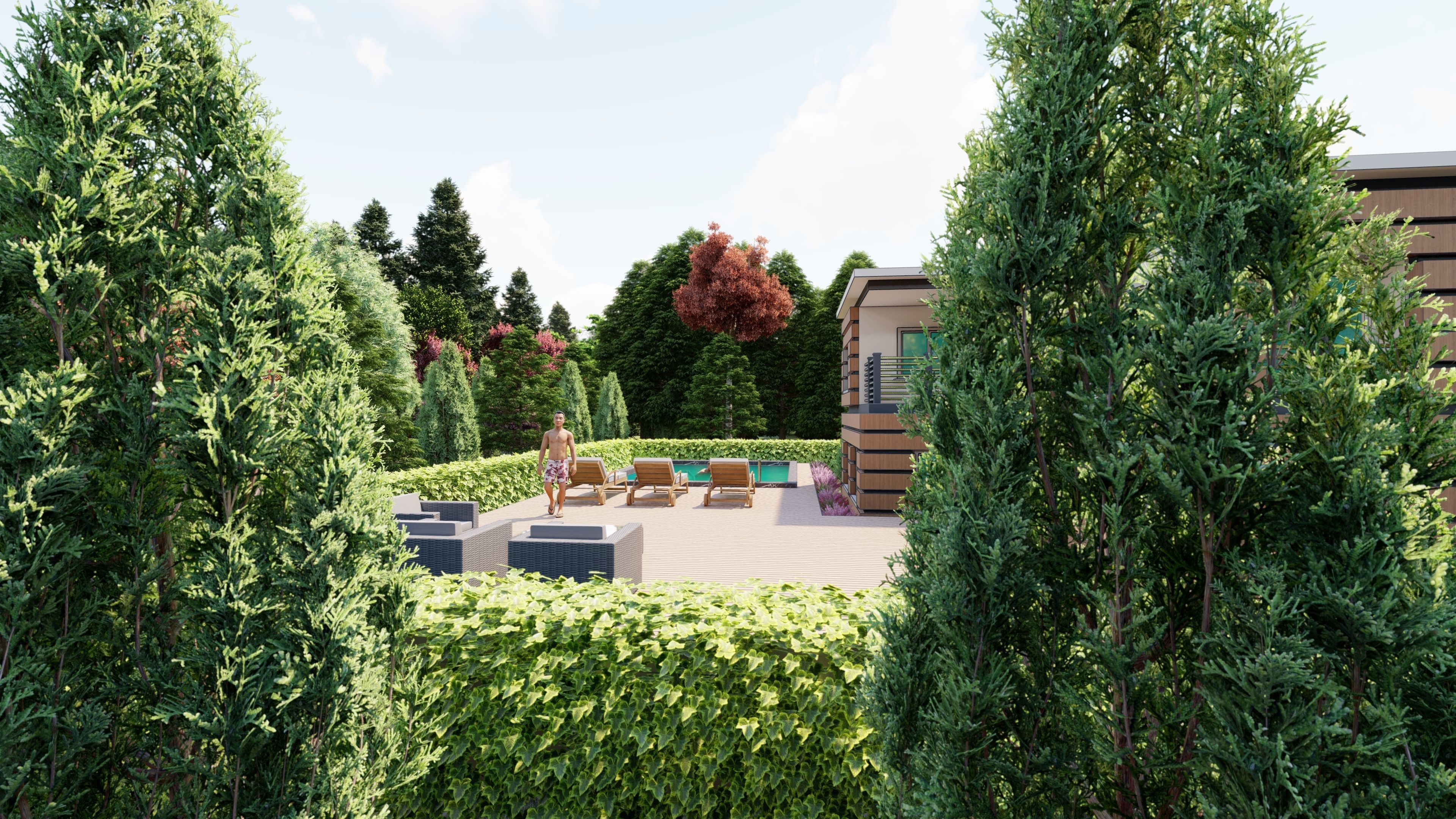 3D Villa Family House 3D model_10