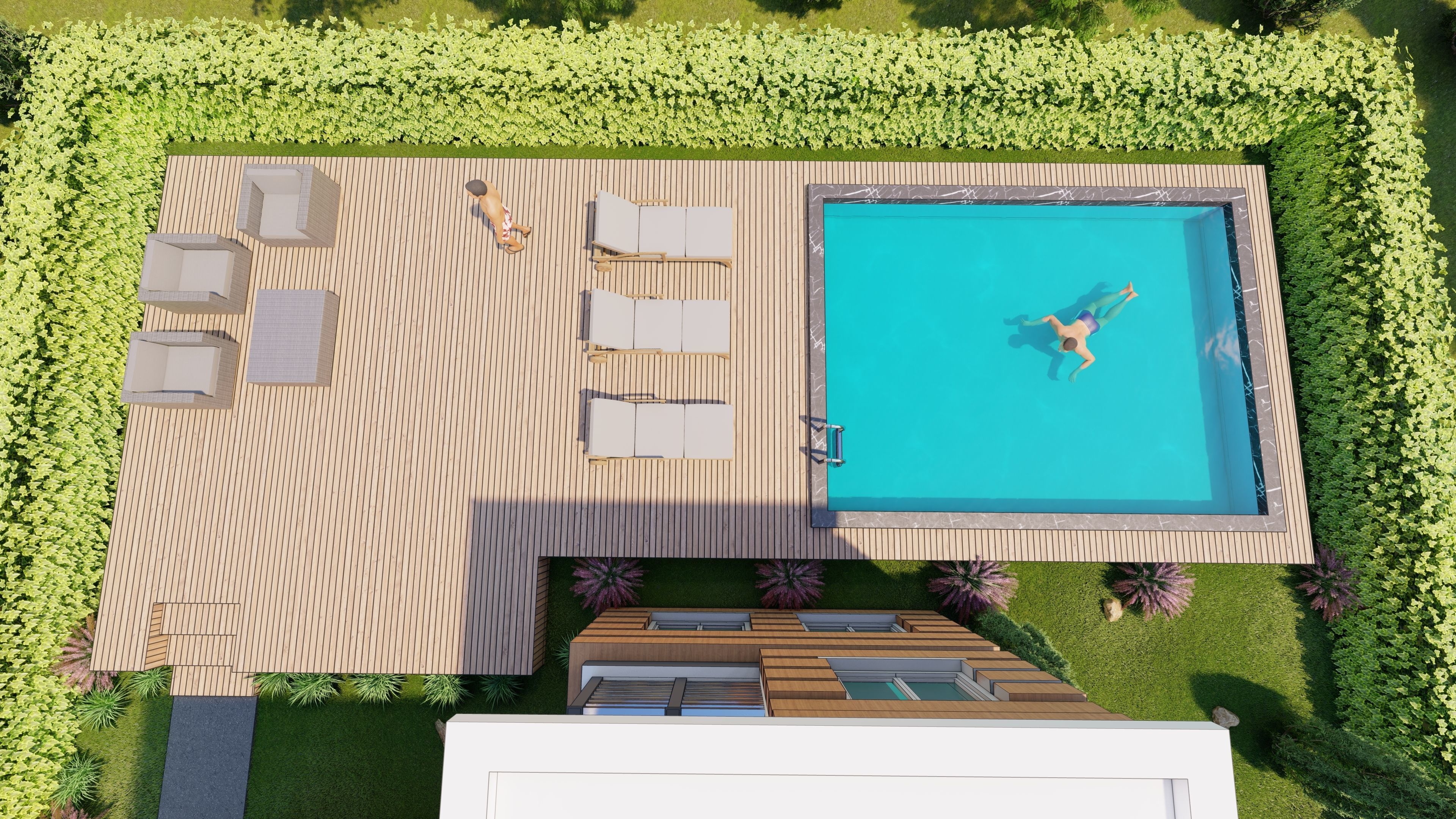 3D Villa Family House 3D model_17