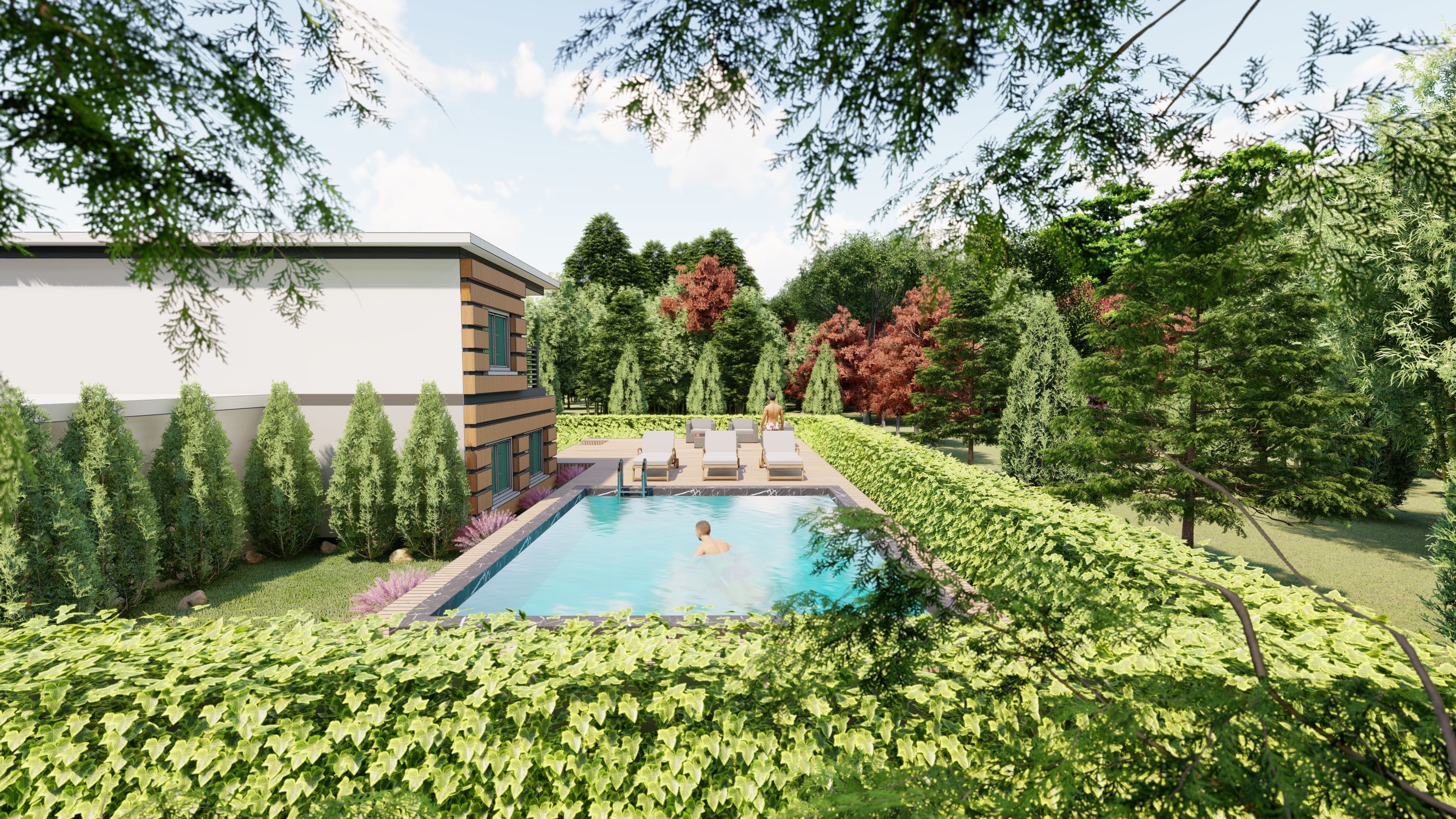 3D Villa Family House 3D model_4