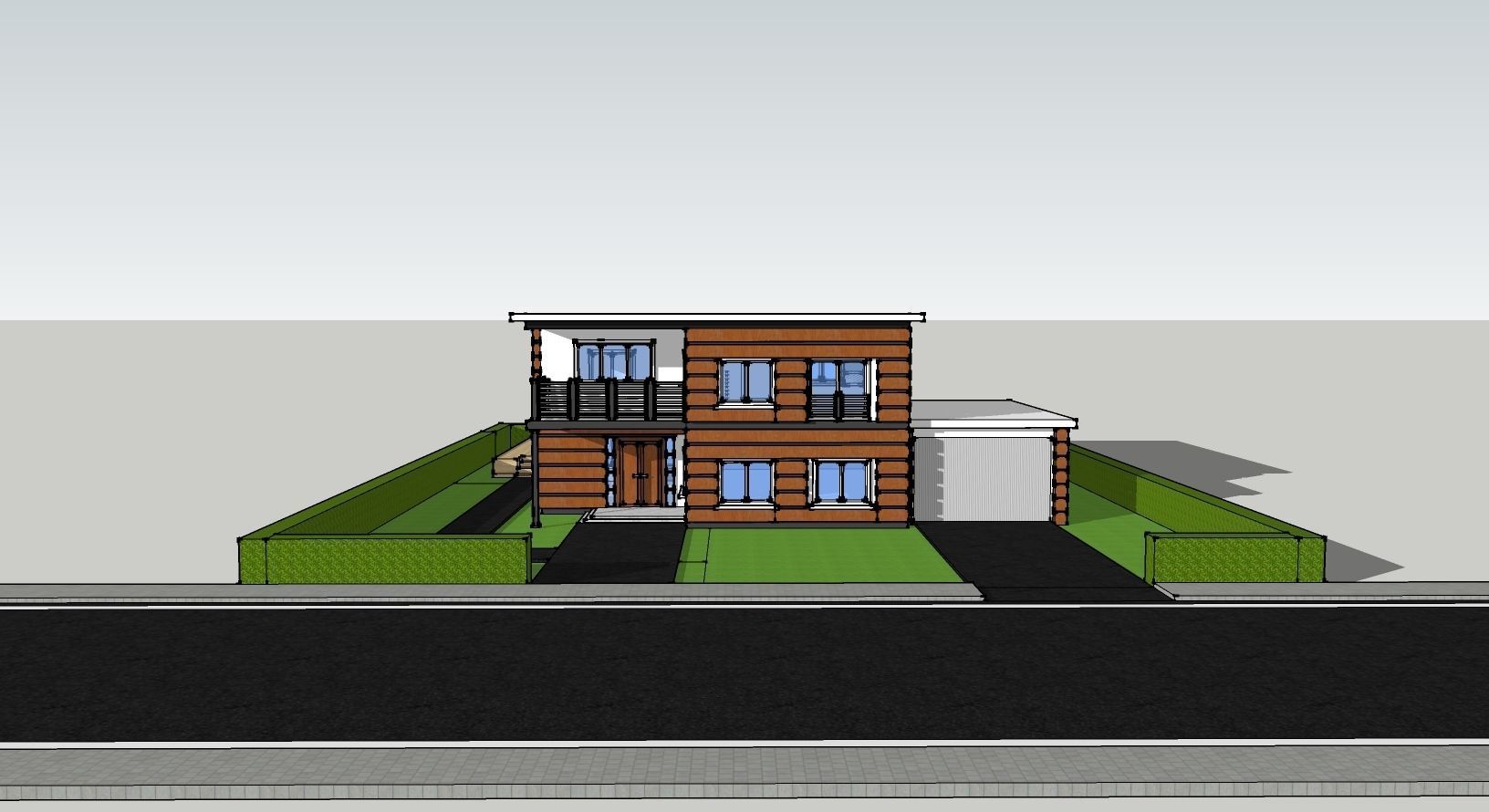 3D Villa Family House 3D model_21