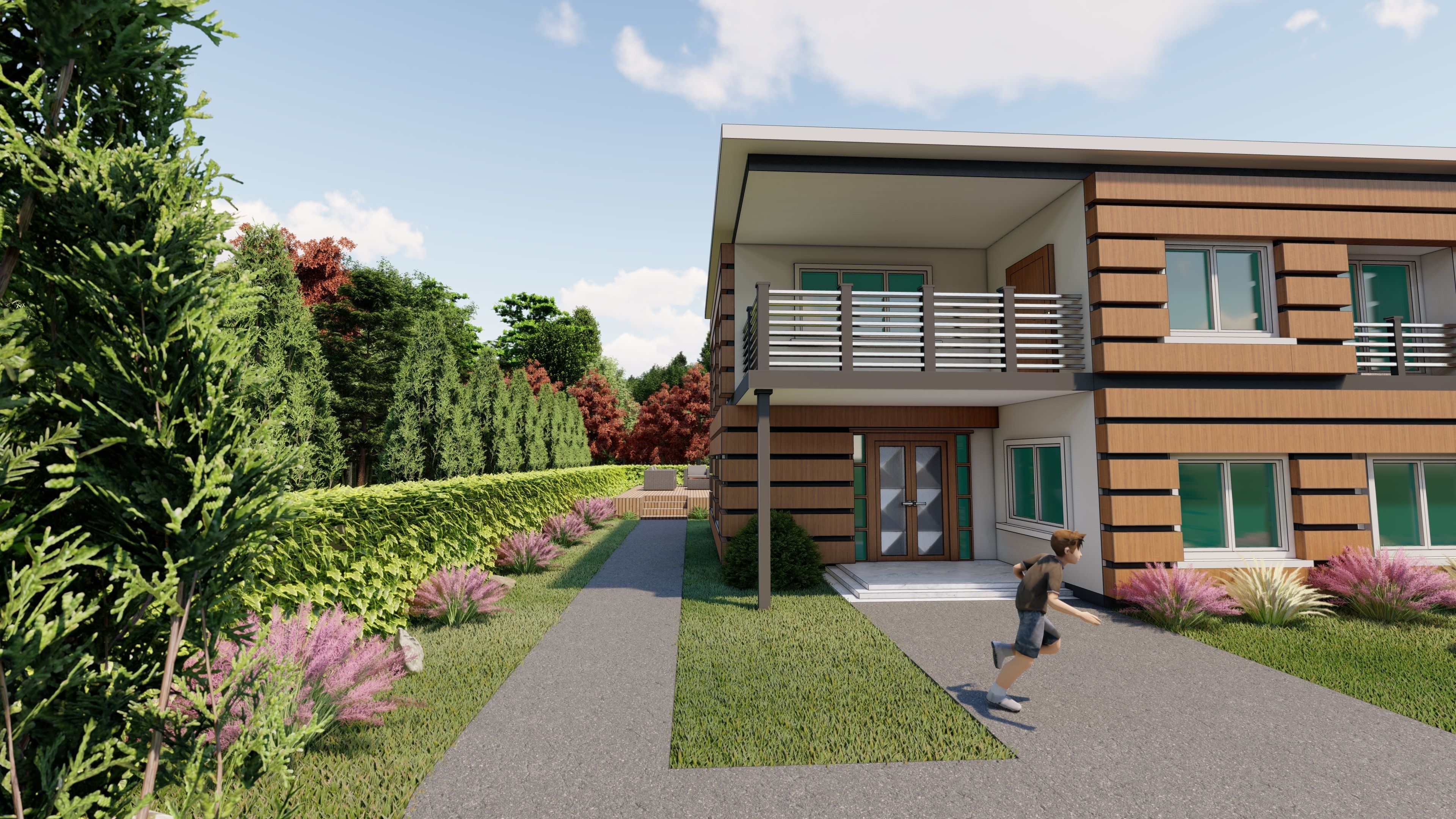 3D Villa Family House 3D model_14