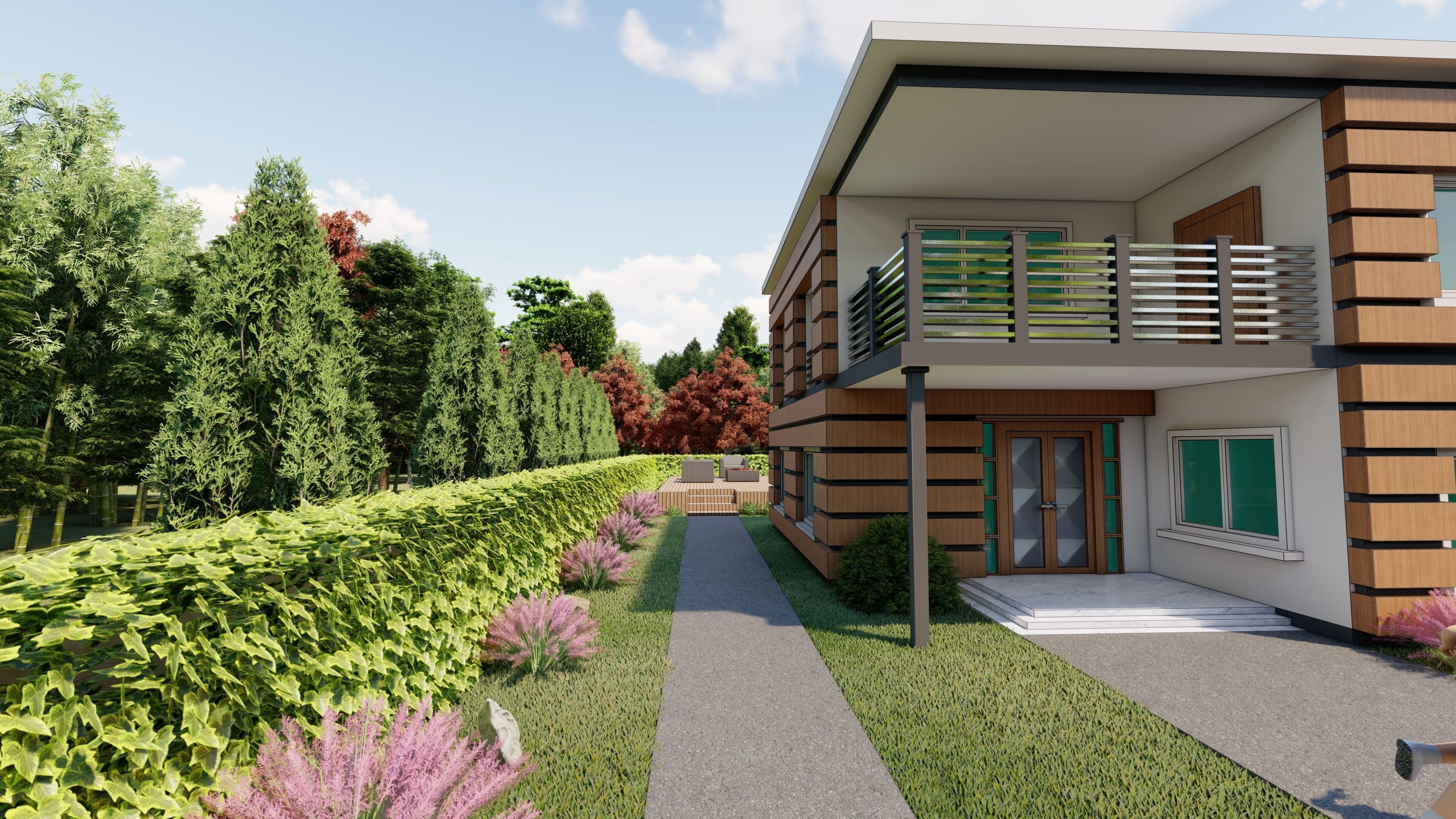 3D Villa Family House 3D model_9