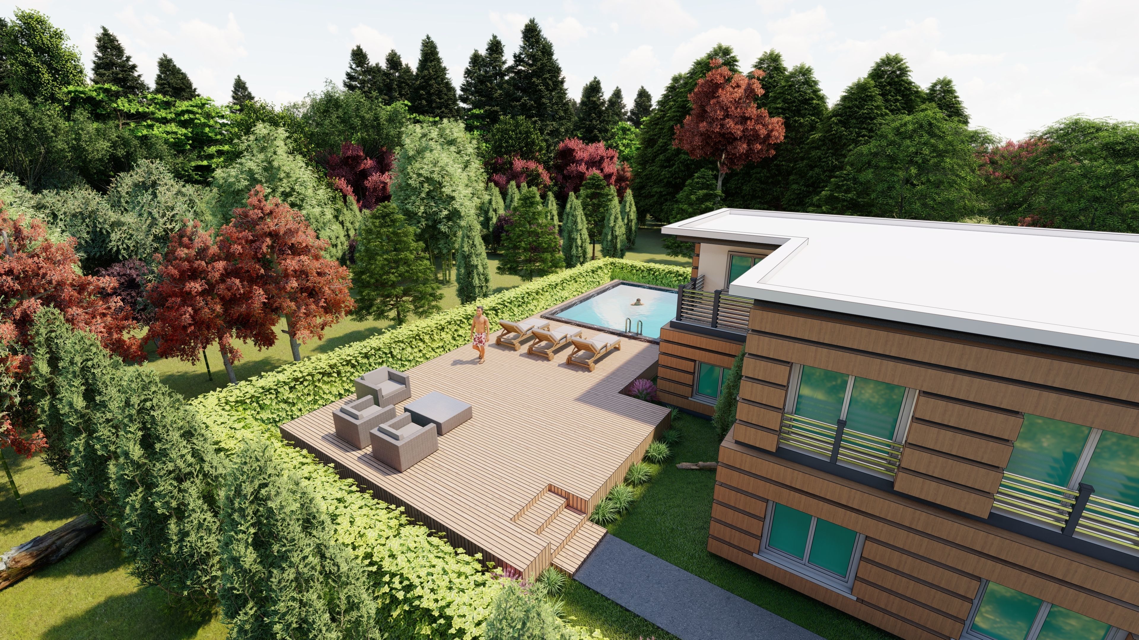 3D Villa Family House 3D model_8