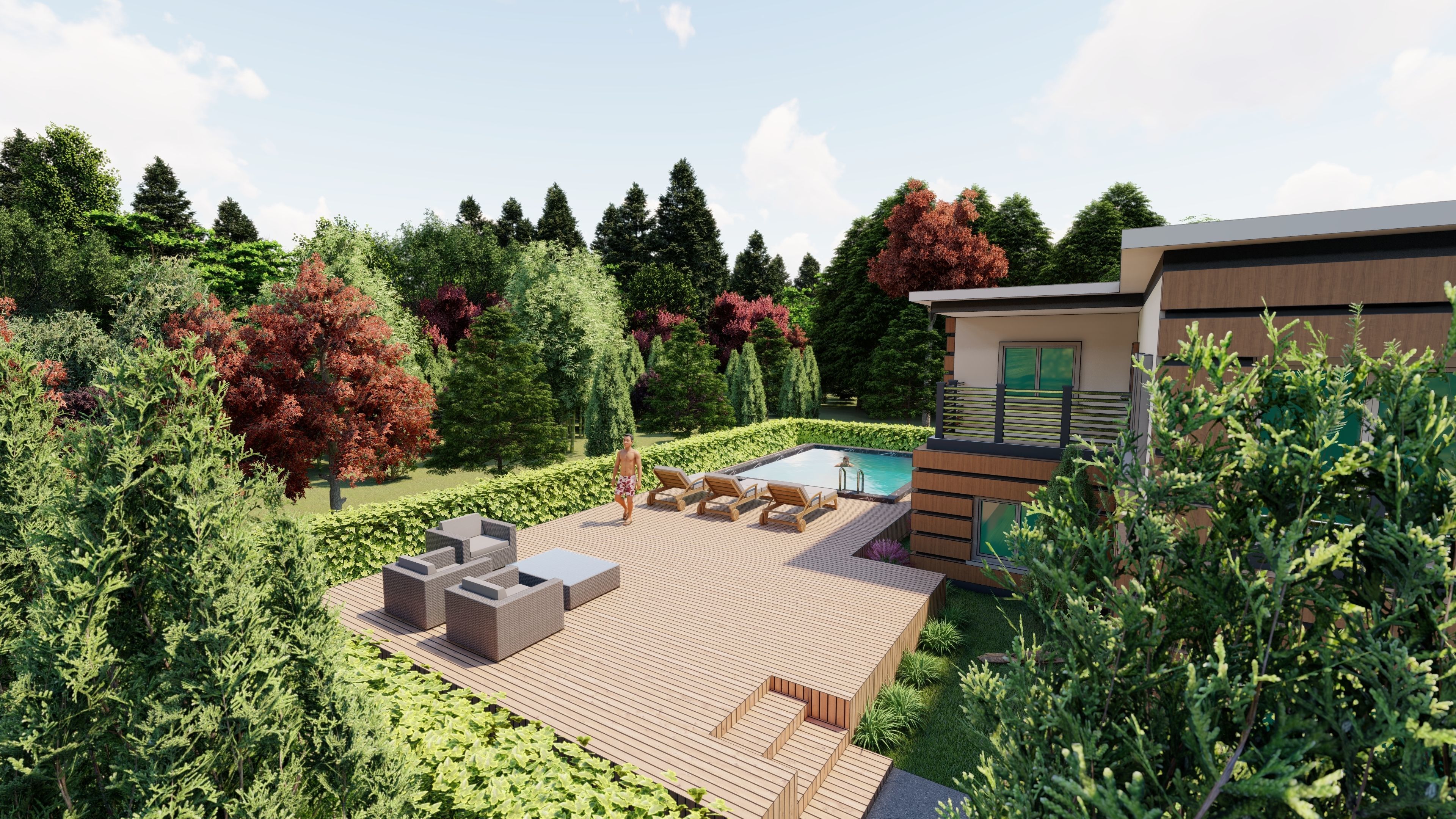 3D Villa Family House 3D model_11