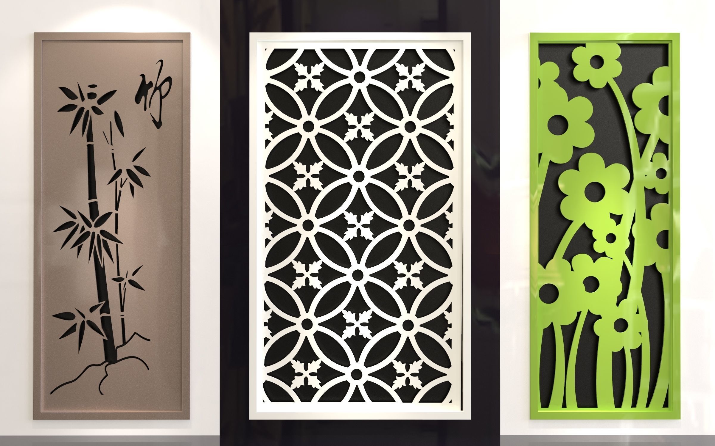 34 3D Decorative wall panels - screen SET 030 3D model_1