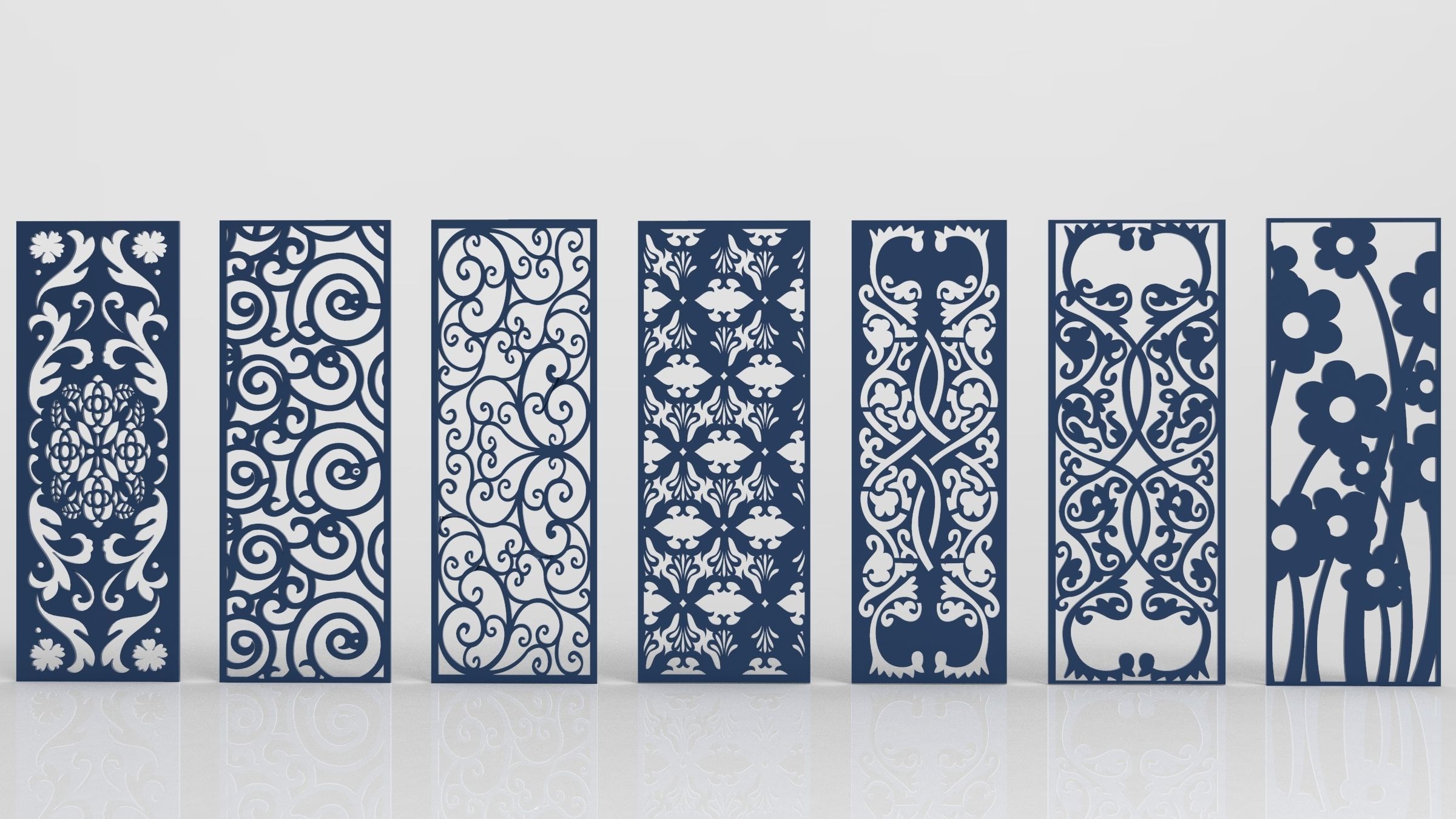 34 3D Decorative wall panels - screen SET 030 3D model_6