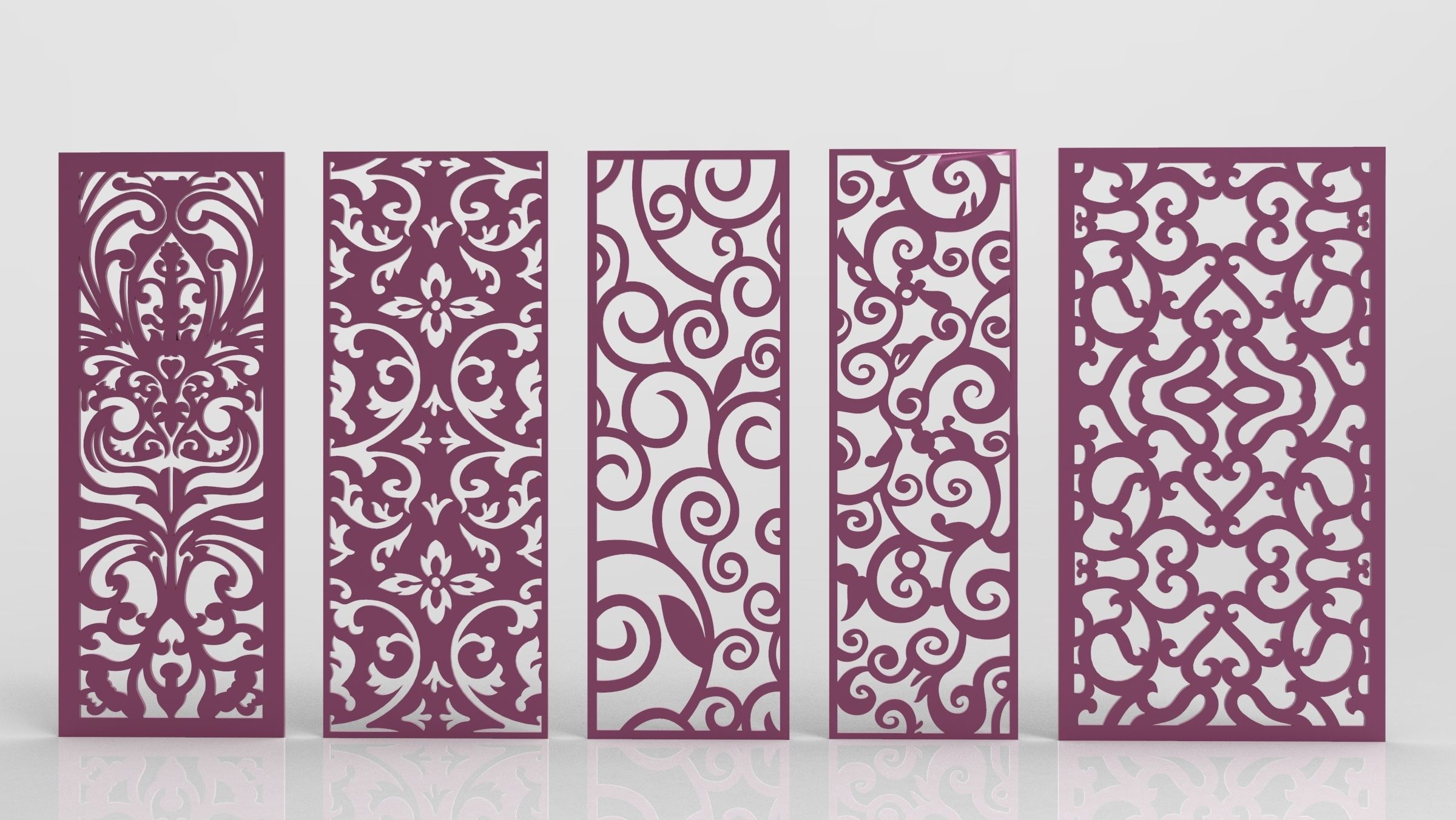 34 3D Decorative wall panels - screen SET 030 3D model_7