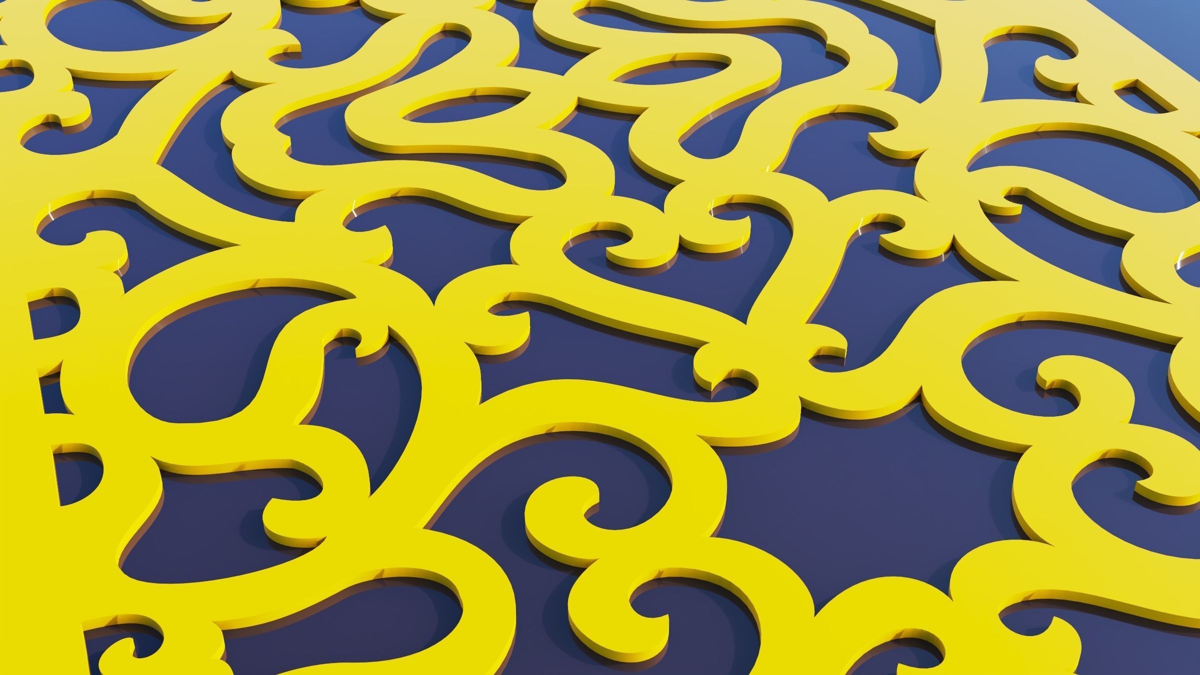 34 3D Decorative wall panels - screen SET 030 3D model_2