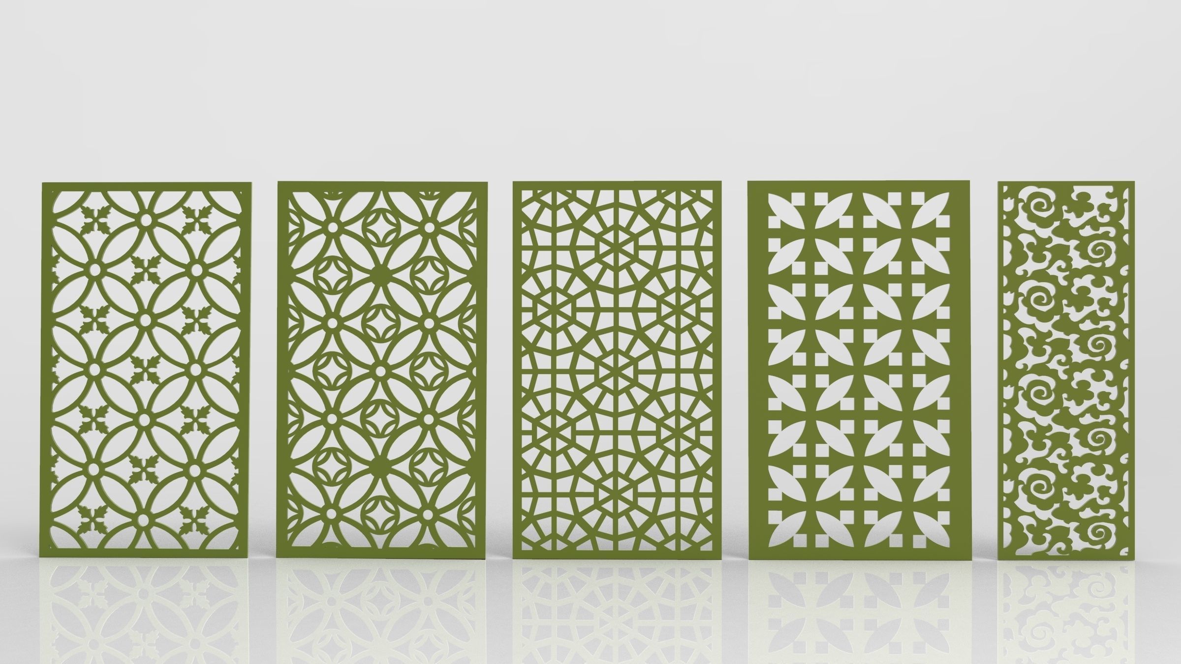 34 3D Decorative wall panels - screen SET 030 3D model_8