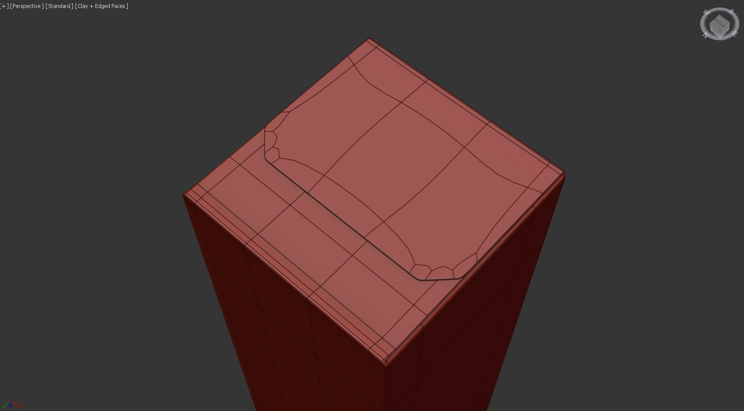 Milk Carton - 1 Liter Low-poly 3D model_19