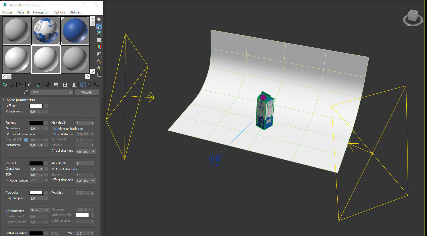 Milk Carton - 1 Liter Low-poly 3D model_22