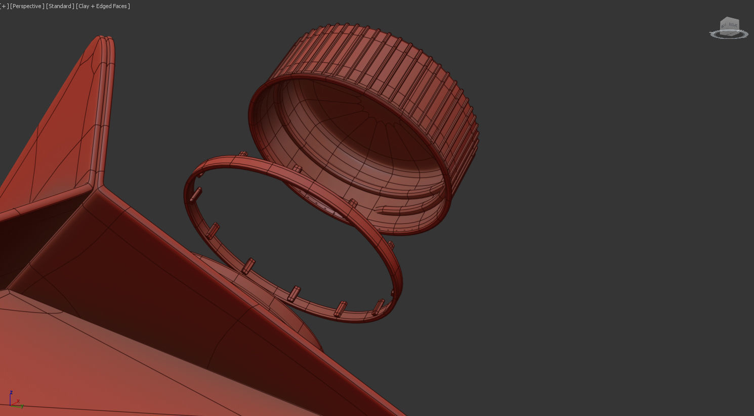 Milk Carton - 1 Liter Low-poly 3D model_15