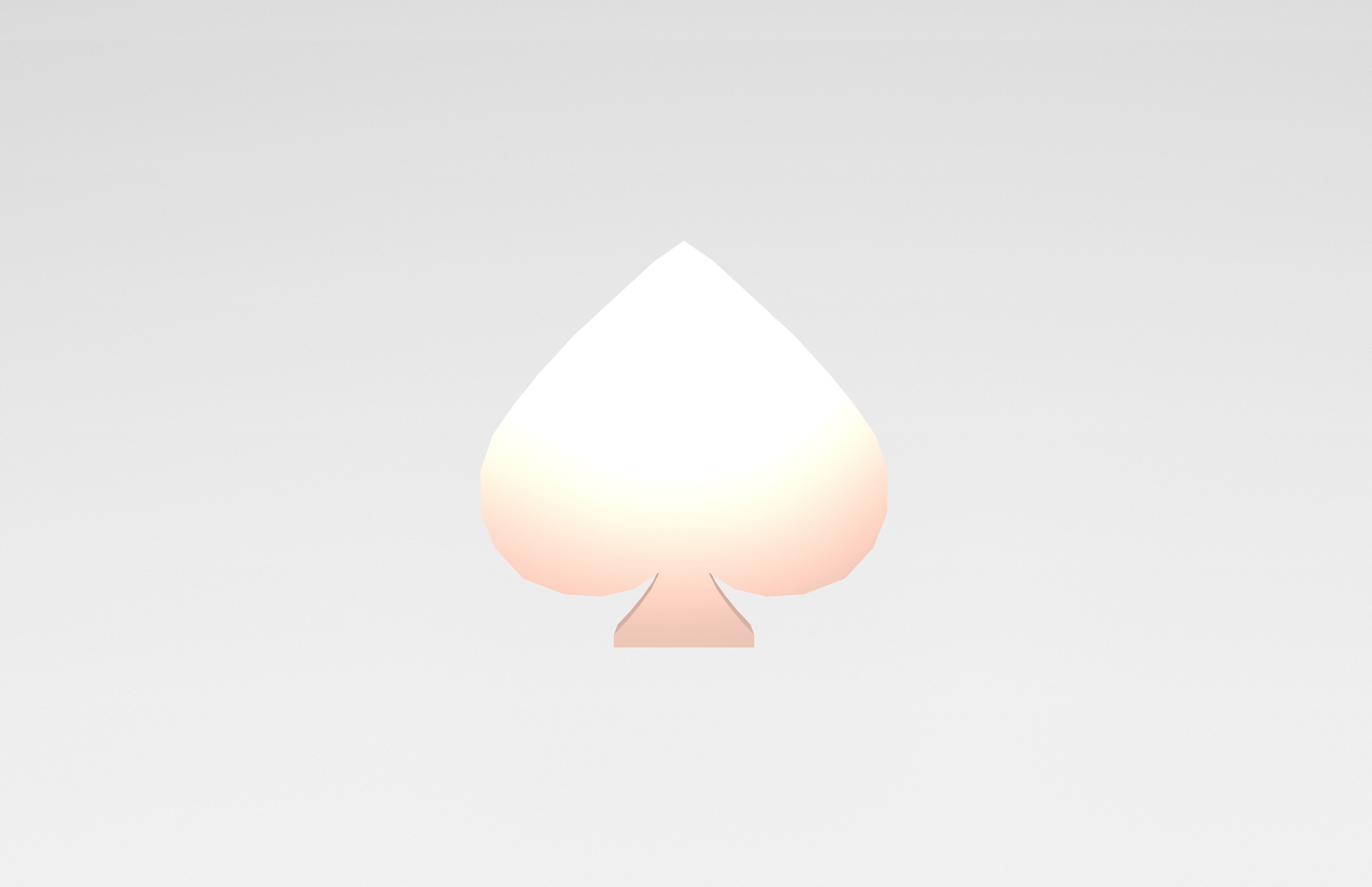 Poker Card Spade v1 004 Low-poly 3D model_1