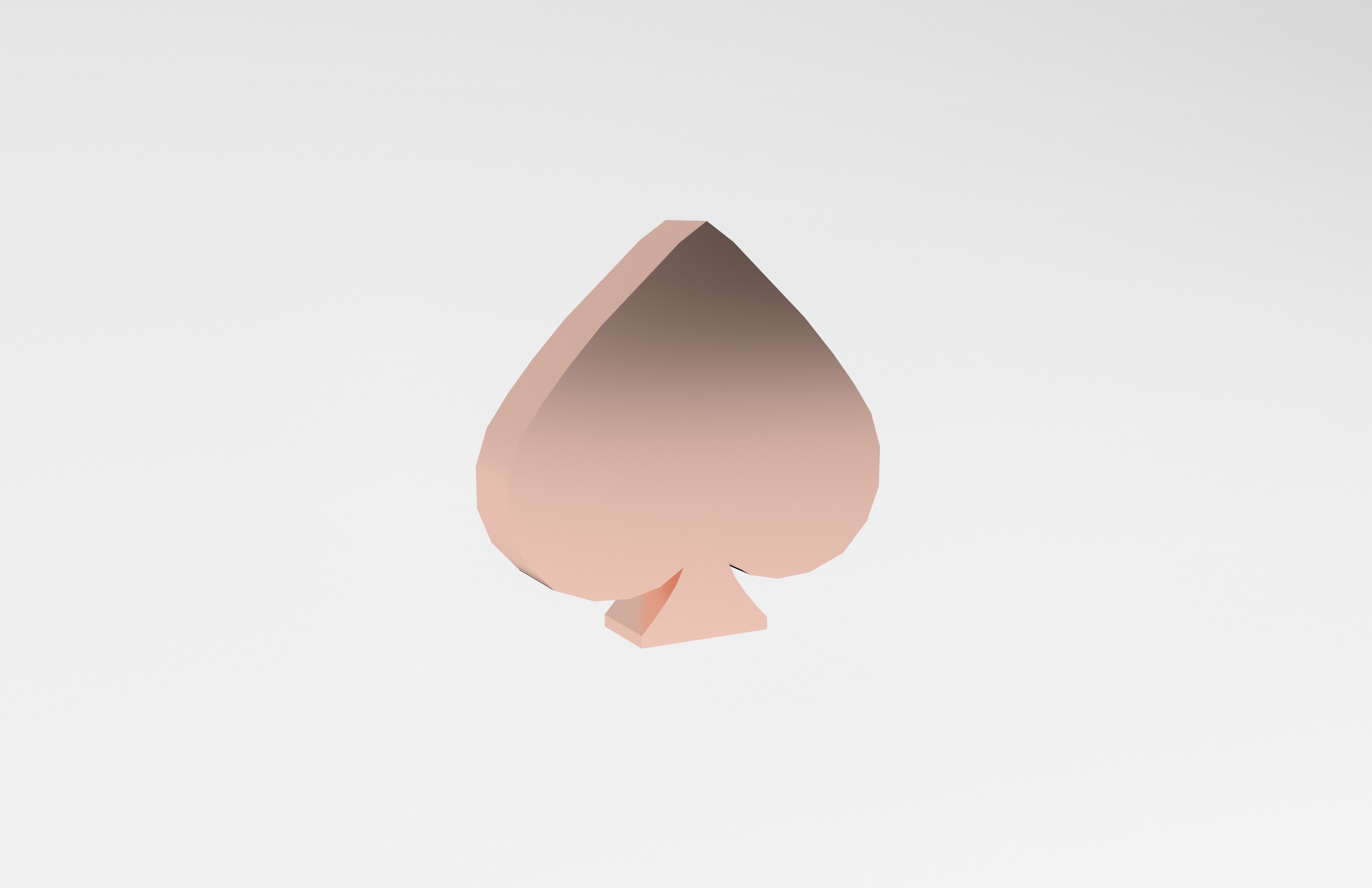 Poker Card Spade v1 004 Low-poly 3D model_3