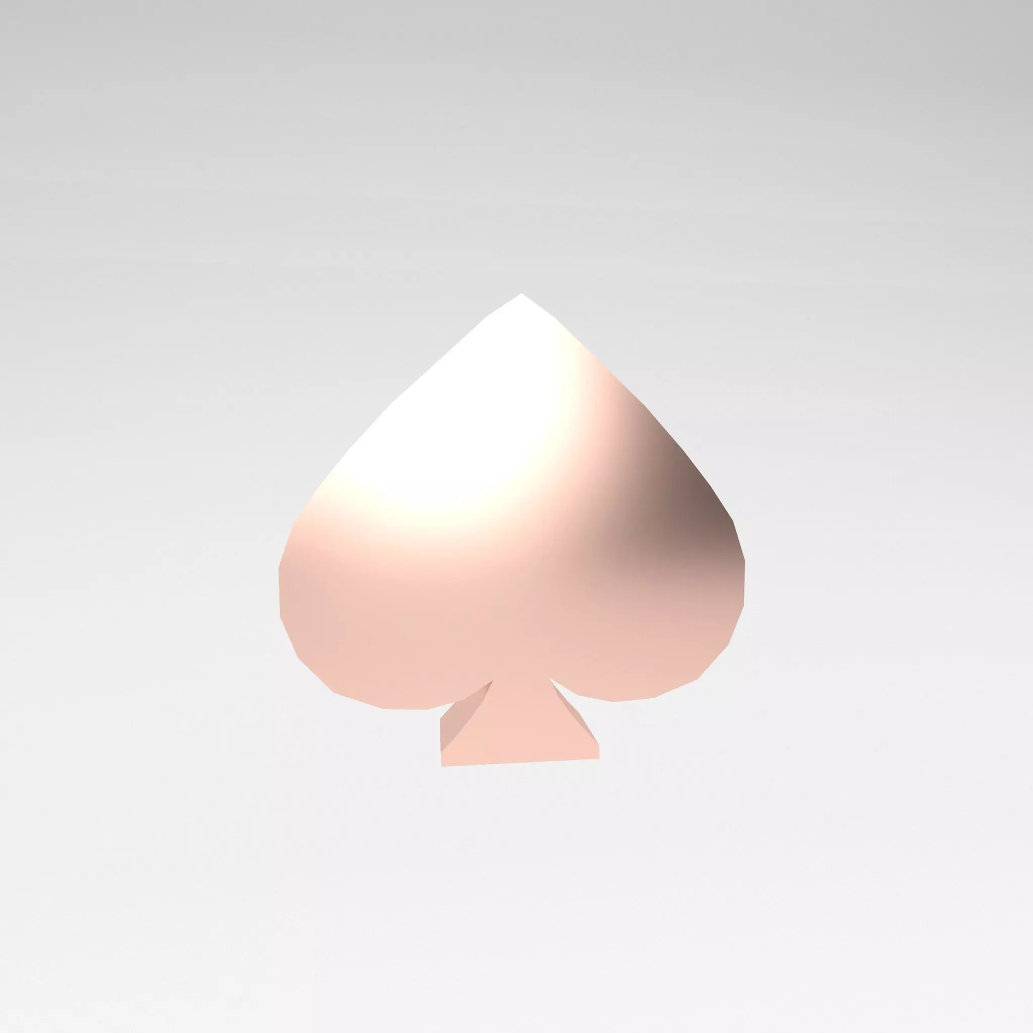 Poker Card Spade v1 004 Low-poly 3D model_0