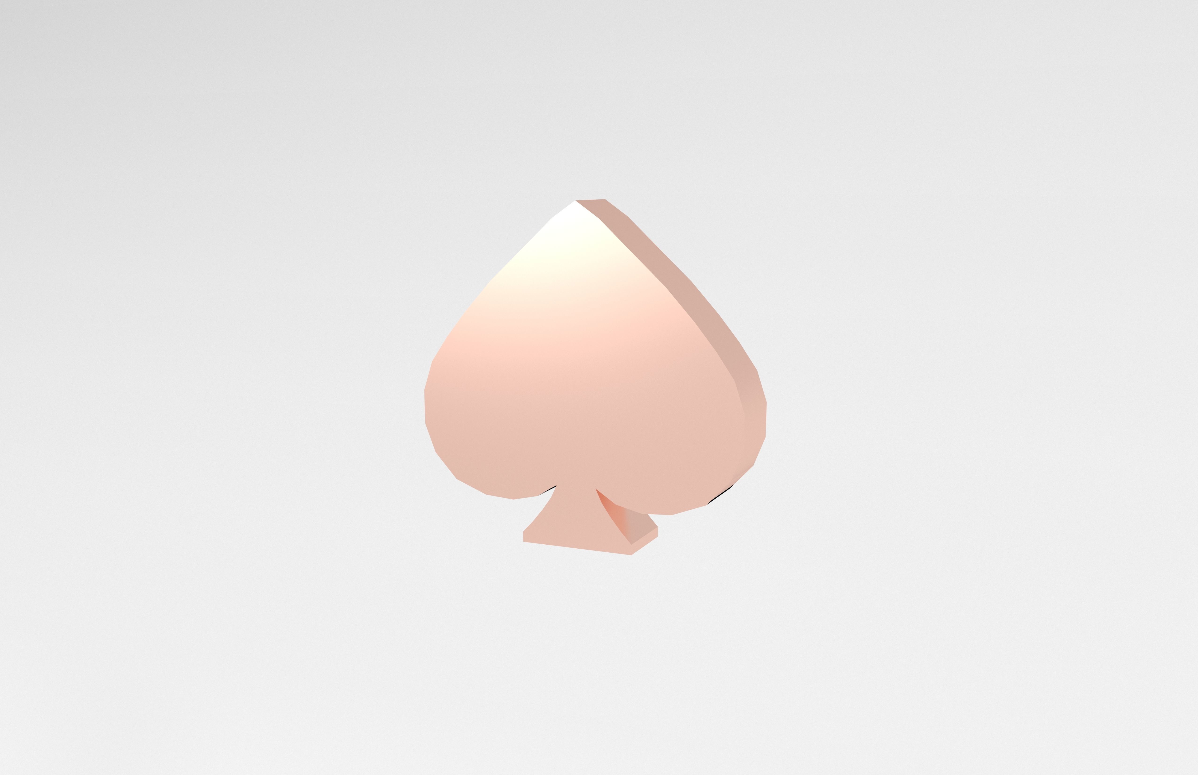 Poker Card Spade v1 004 Low-poly 3D model_2