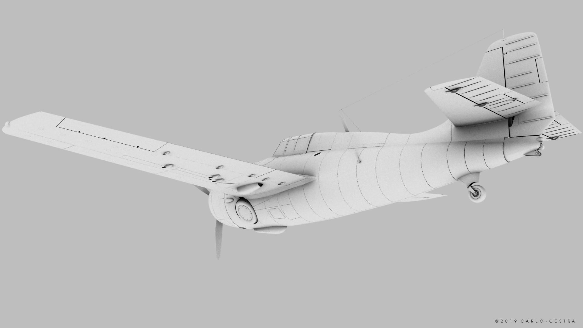 F4F-3 WILDCAT 3D model_19