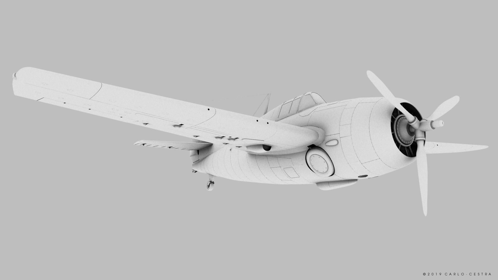 F4F-3 WILDCAT 3D model_17