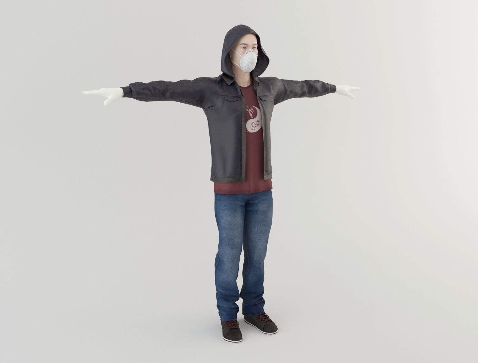 Man 1 Coronavirus 3D model_4