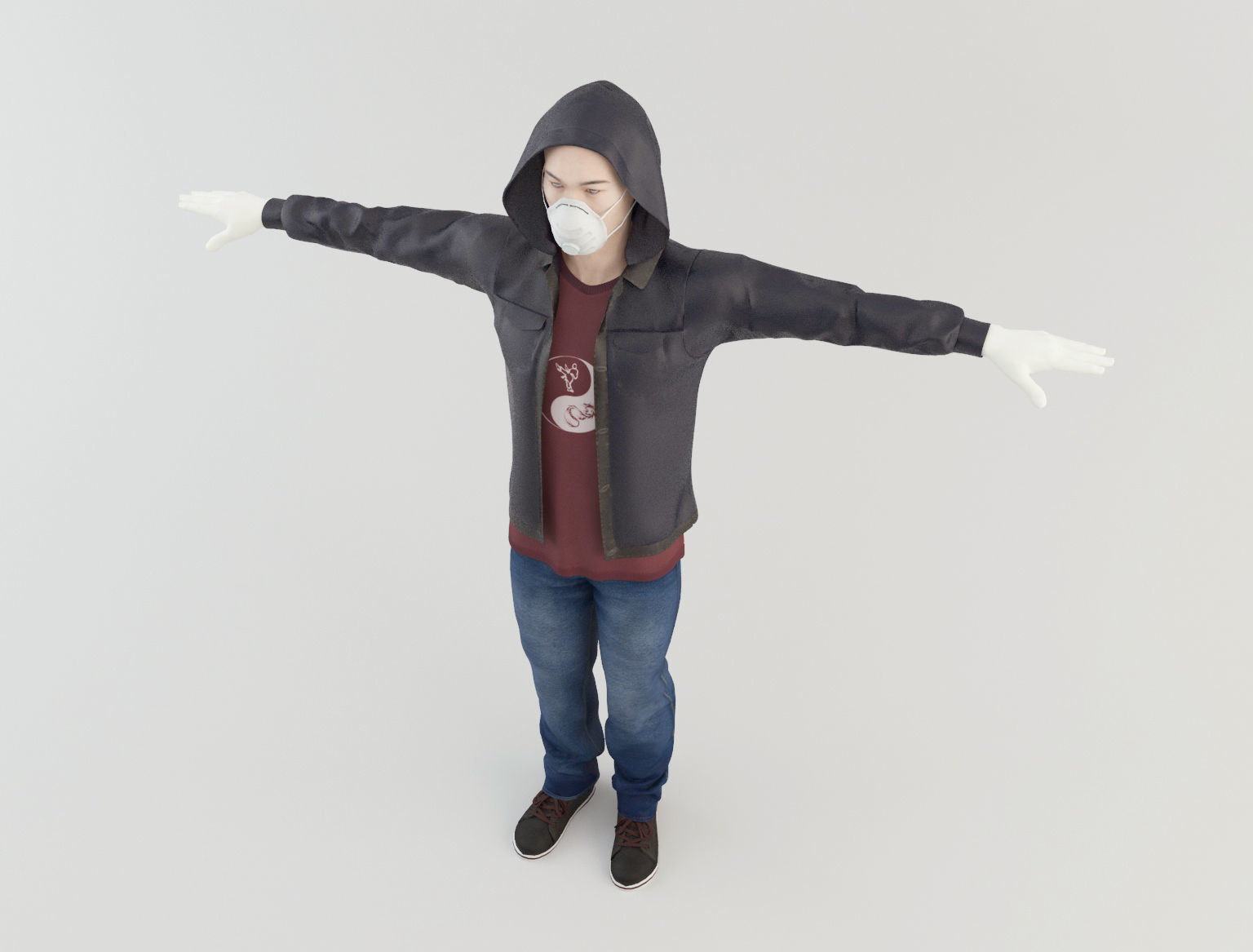 Man 1 Coronavirus 3D model_5