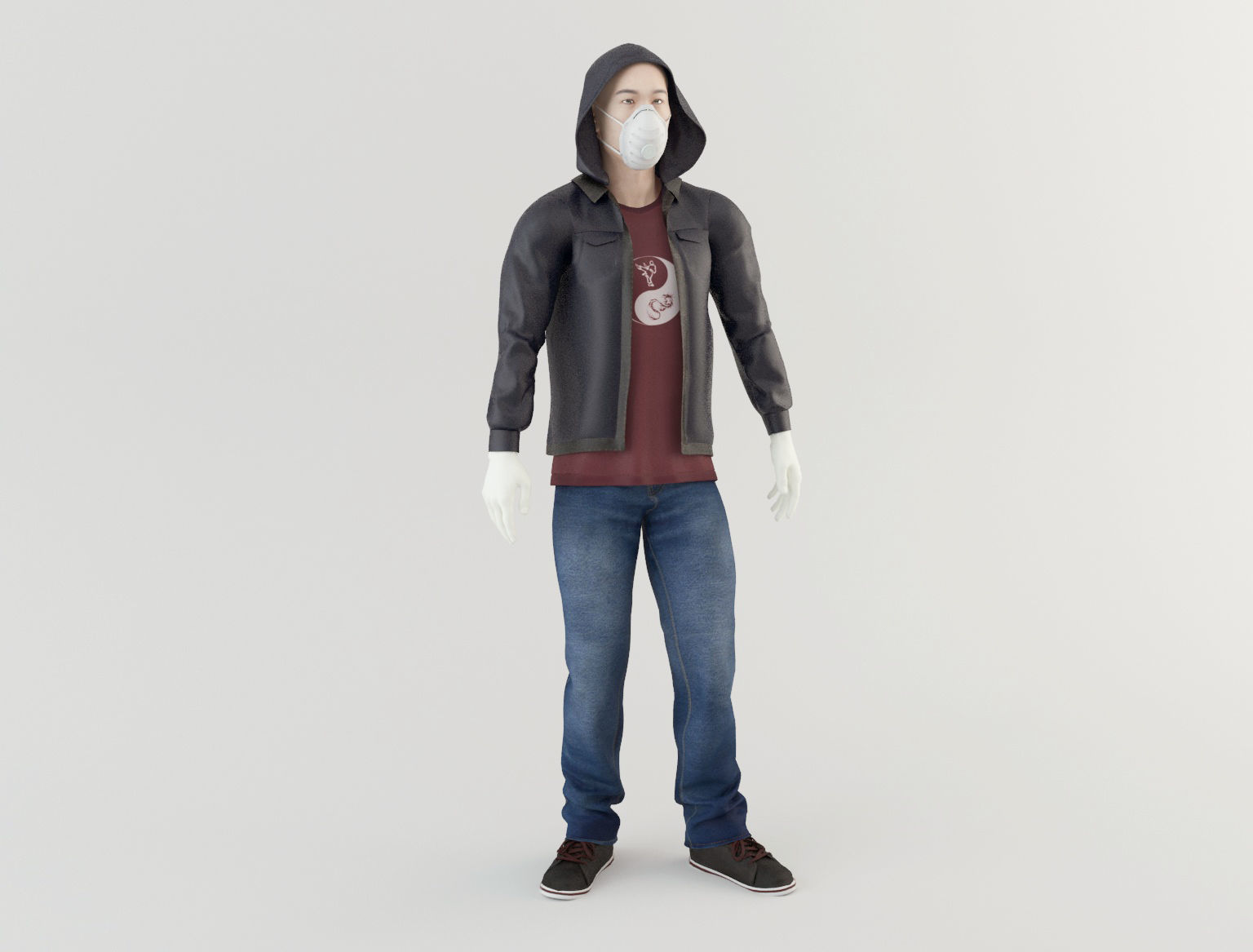 Man 1 Coronavirus 3D model_8