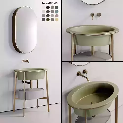 Ceramica Cielo Catino Ovale Washbasin set 2