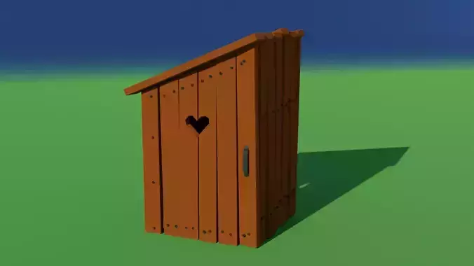 Rural Toilet 3D model