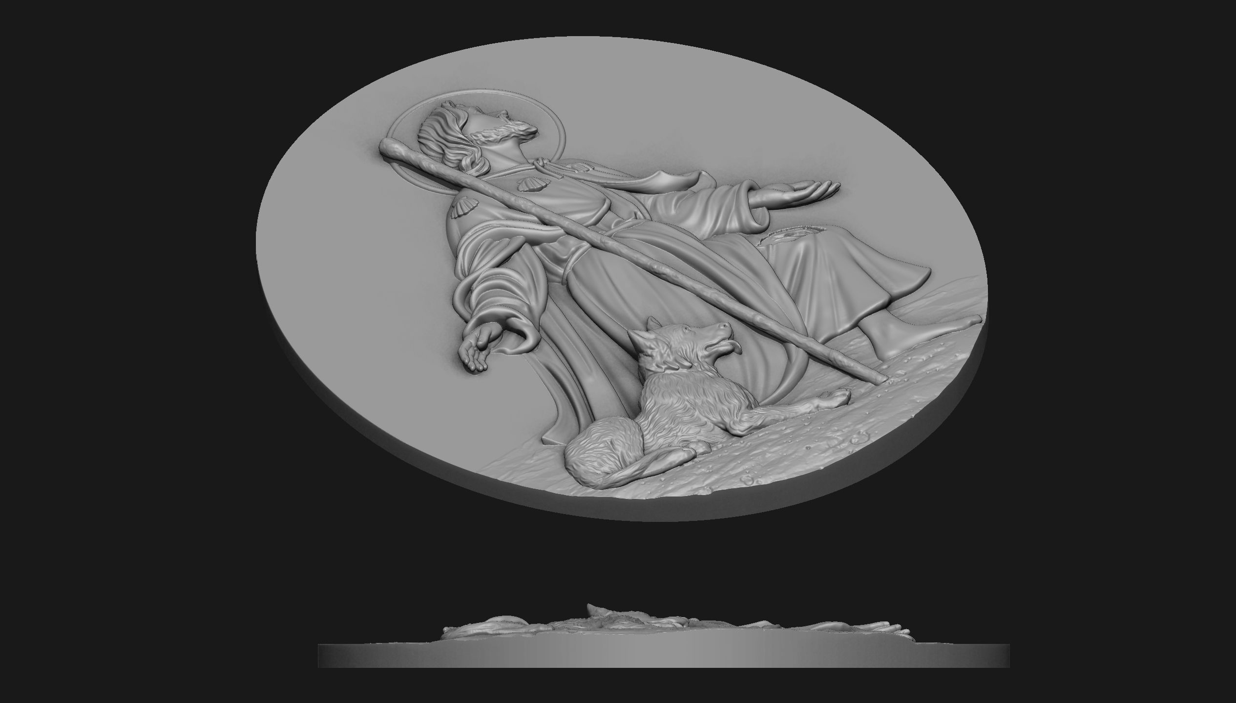 Saint Roch Patron Against Plague 3D print model_5