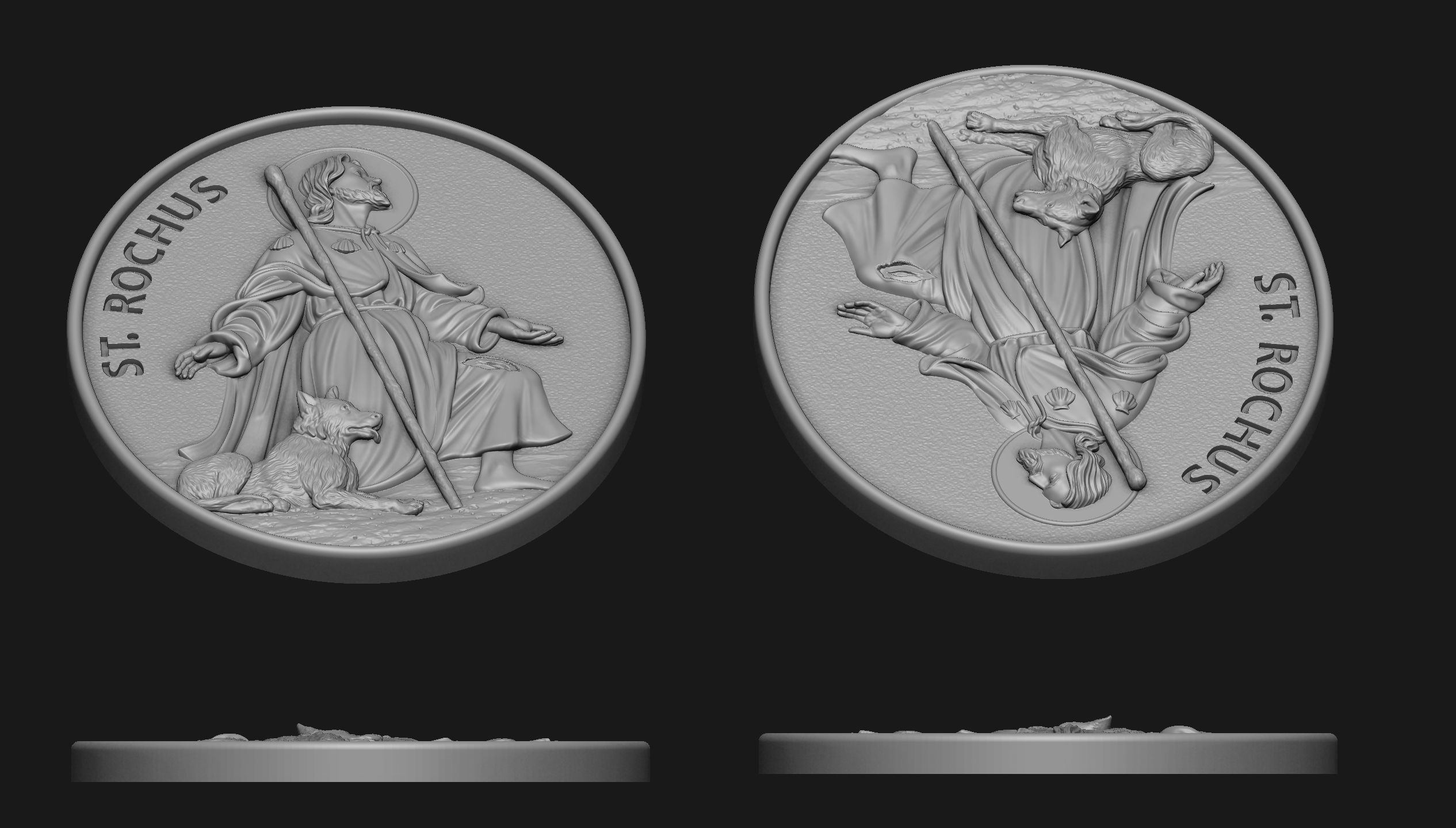 Saint Roch Patron Against Plague 3D print model_4