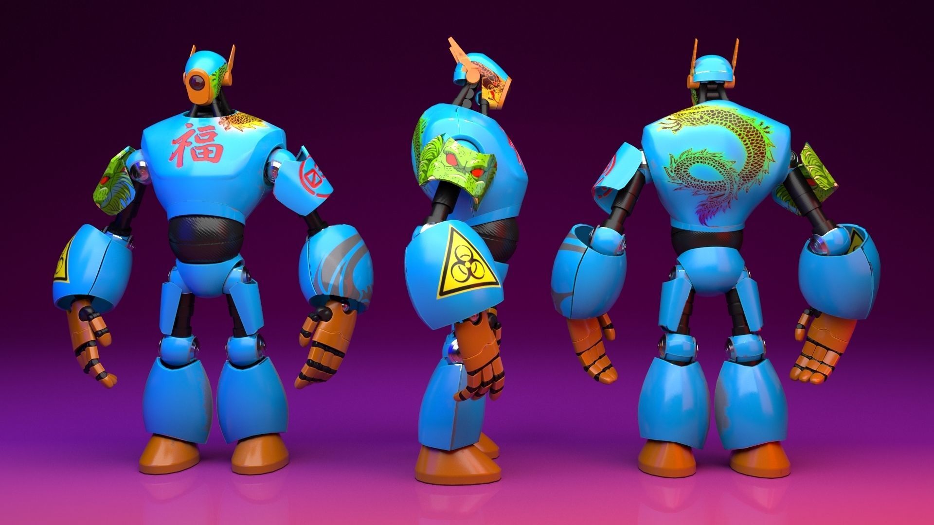 Android Mecha 3D model_1