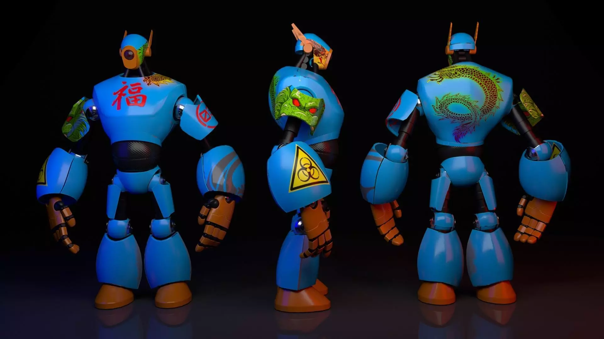 Android Mecha 3D model_0