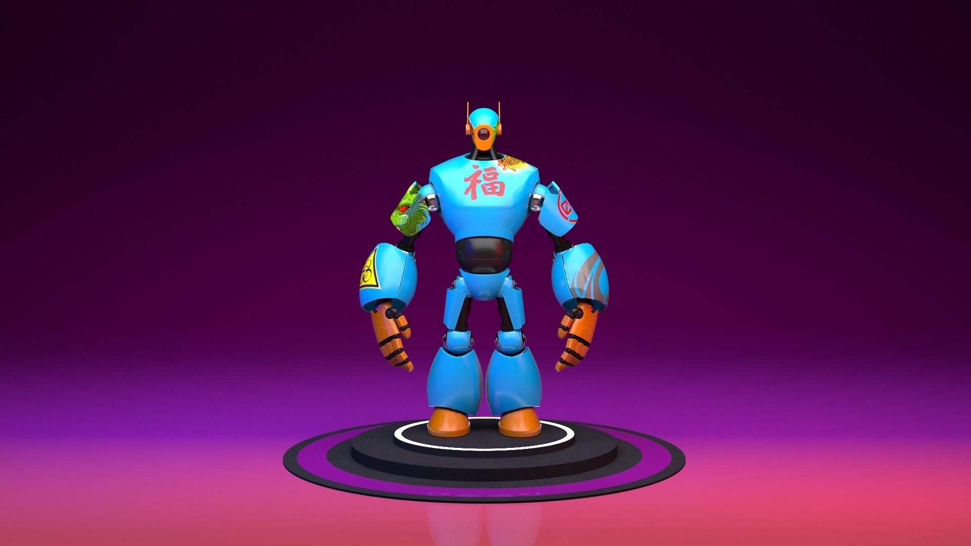 Android Mecha 3D model_4