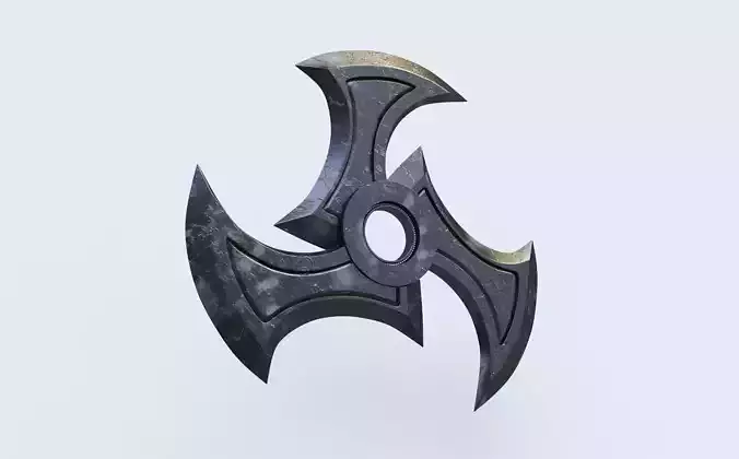 Shuriken metal symbol 3D model