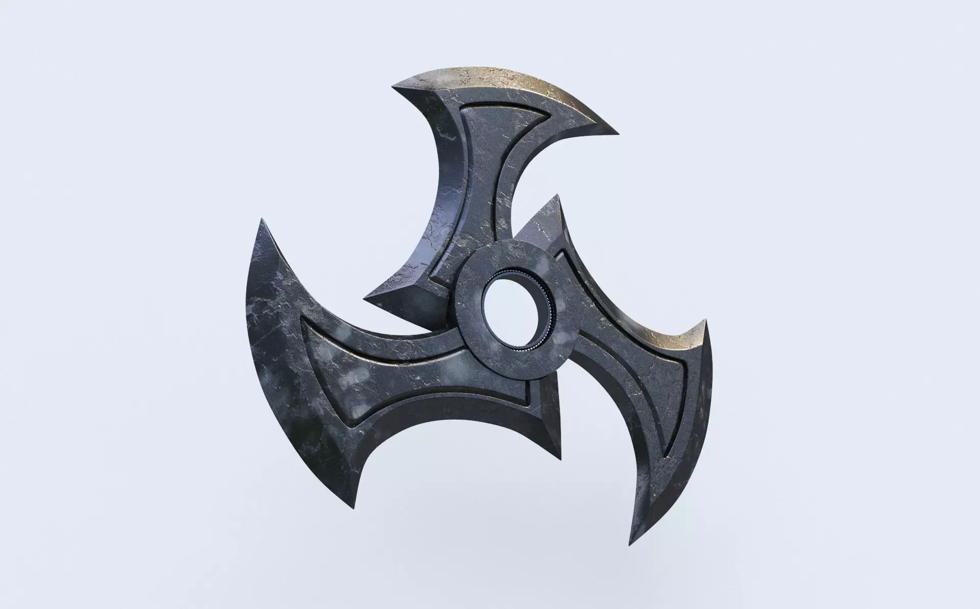 Shuriken metal symbol 3D model_0
