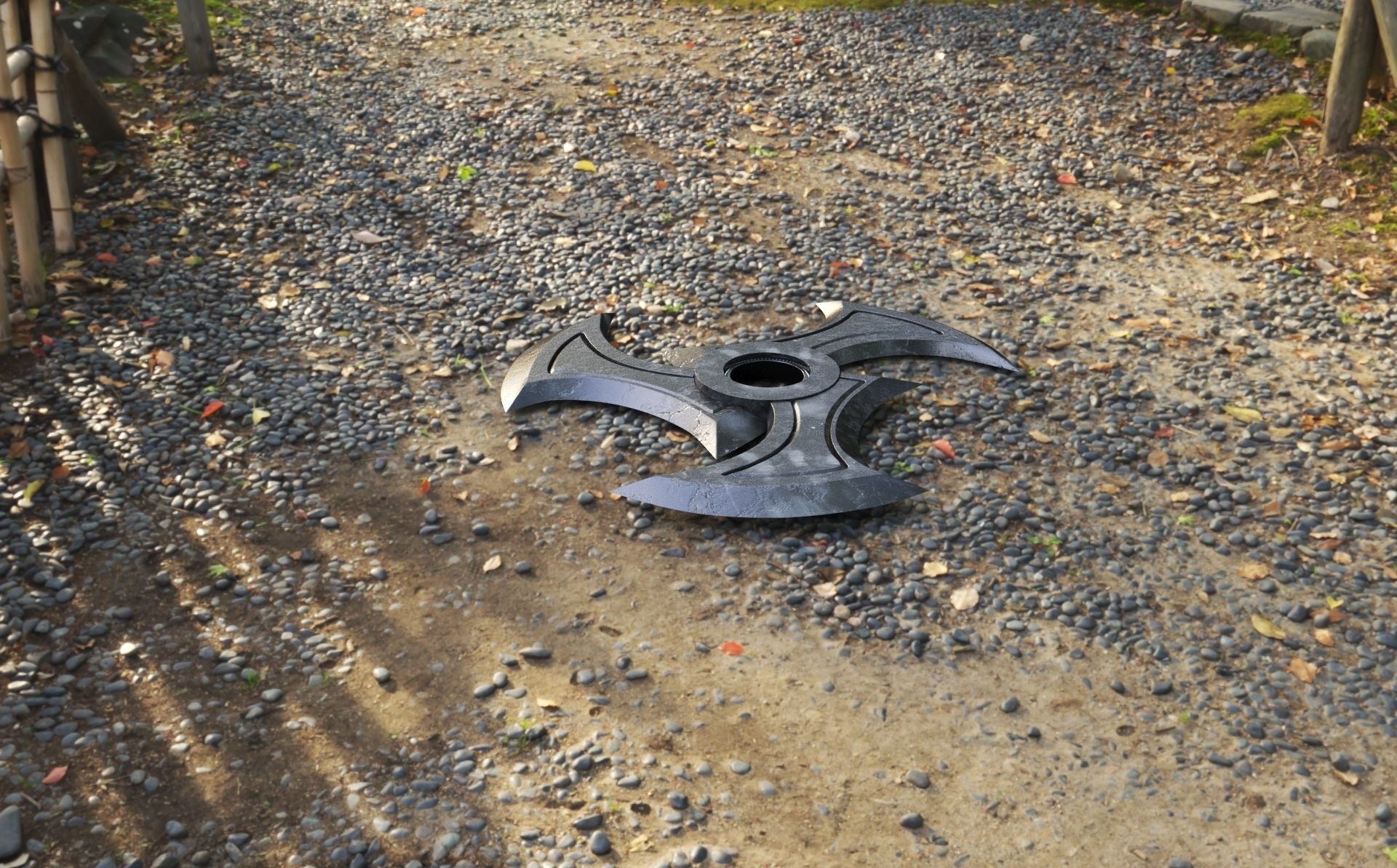 Shuriken metal symbol 3D model_1