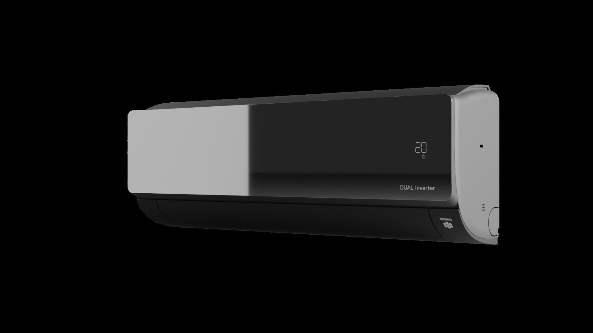 Air conditioner LG AC09BQ 3d model for blender 3D model_1