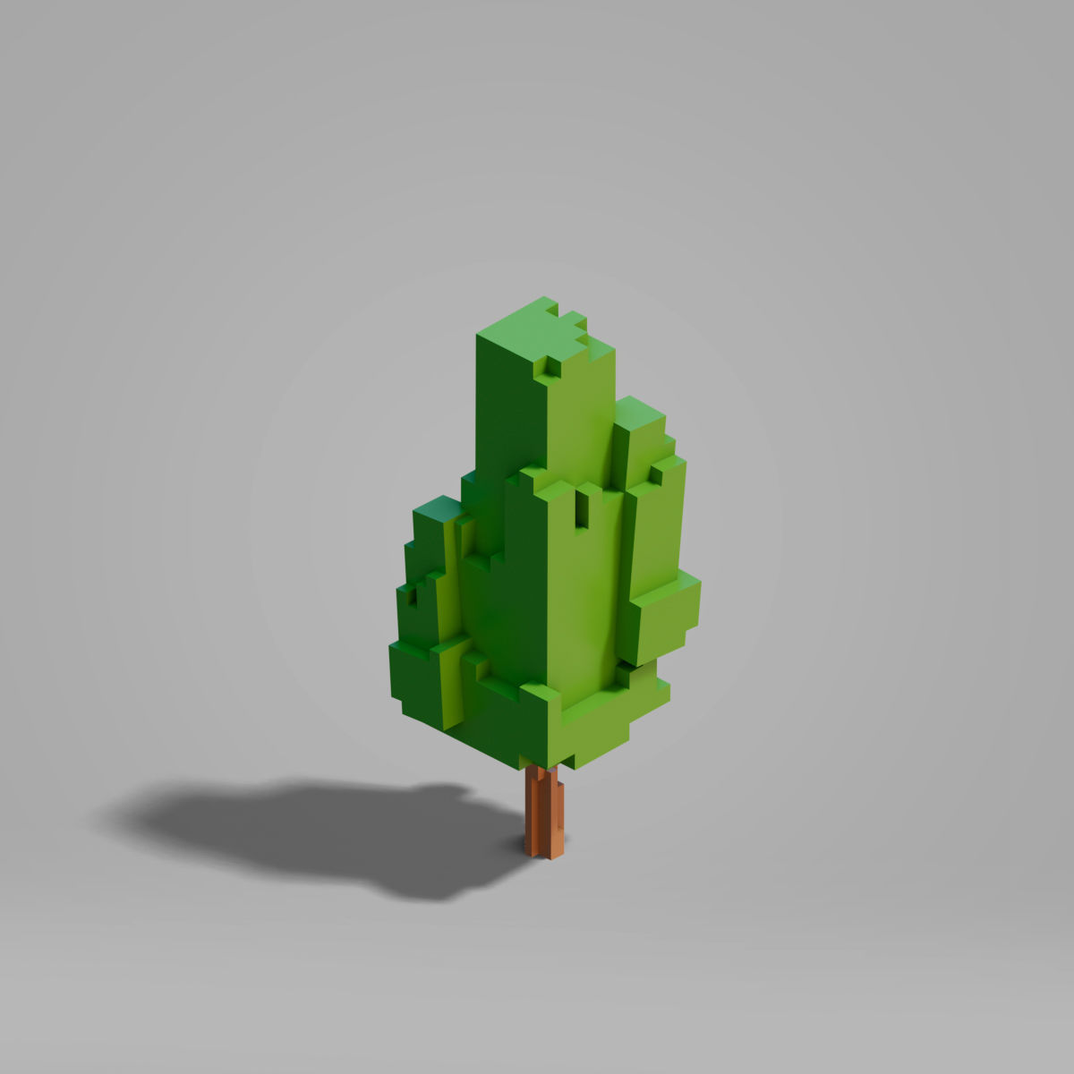 Tree set - Cubic Low-poly 3D model_9